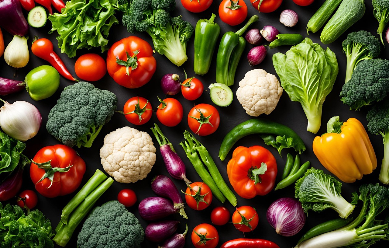 vegetables, food, fresh, harvest, healthy, lunarnewyearcontest, flat lay, top view-9326375.jpg